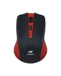 Detalhes do produto Mouse USB Sem Fio 1000dpi C3Tech - Vermelho
