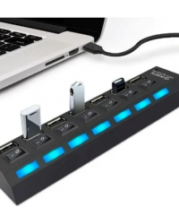 Detalhes do produto Hub Usb 7 Portas Seletor Chaveado Switch 7 Em 1