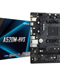 Detalhes do produto Placa Mãe AM4 ASROCK A520M-HVS RAID - ( 2x DDR4 / 1x VGA / 1x HDMI / 2x USB 2.0 / 4x USB 3.2 / 1x slot PCI Express 3.0 x16 / 1x slot PCI Express 3.0 x1 ) - Compatível com os processadores AMD Ryzen 3ª, 4ª e 5ª Gerações AM4