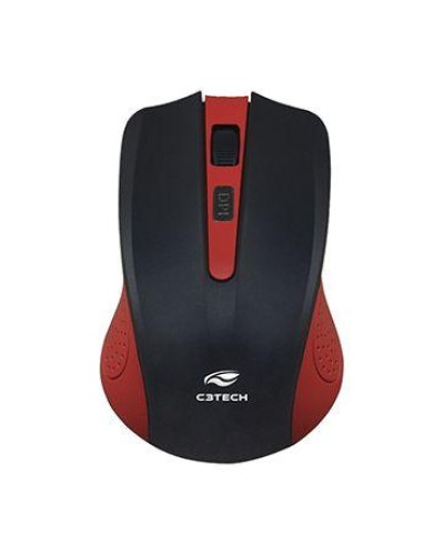 Detalhes do produto Mouse USB Sem Fio 1000dpi C3Tech - Vermelho
