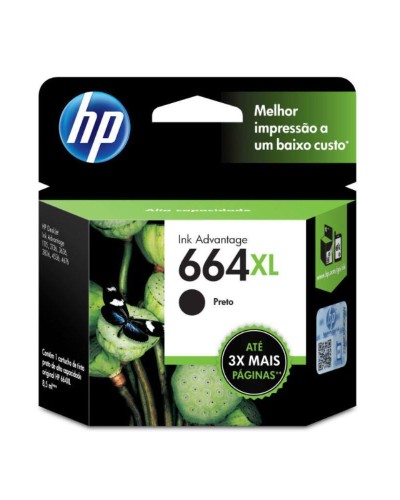 Detalhes do produto Cartucho De Tinta Hp 664xl Black Original