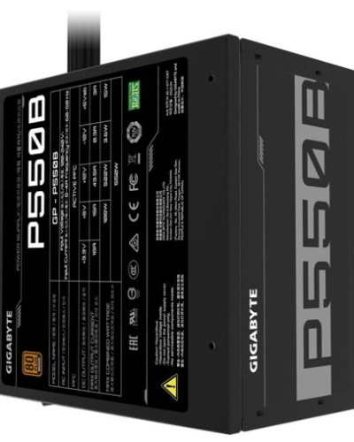 Detalhes do produto Fonte ATX Gigabyte 550W 80Plus Bronze PFC Ativo - P550B